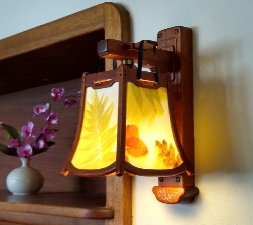 Gamble House guest bedroom reproduction sconce