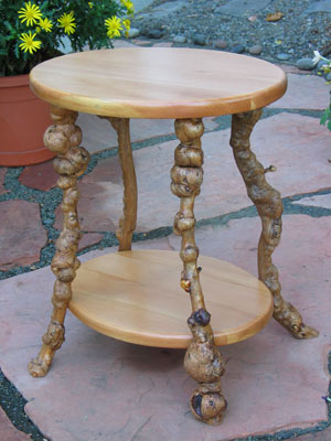 Burlwood Side Table